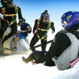 Exiting the dornier with smiles