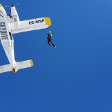 Efraim Folgerts exiting Skydive Spain's Dornier G92